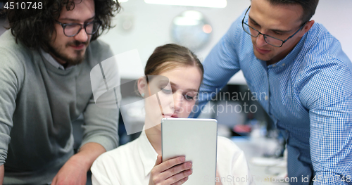 Image of Startup Business Team At A Meeting at modern office building