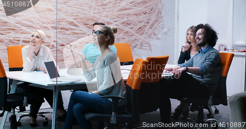 Image of Startup Business Team At A Meeting at modern office building