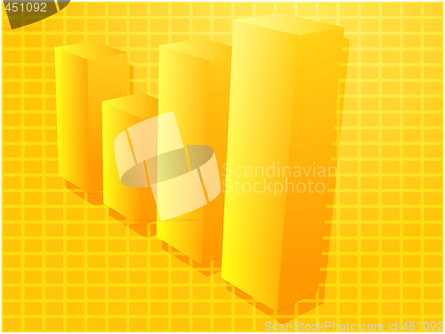 Image of Financial barchart illustration