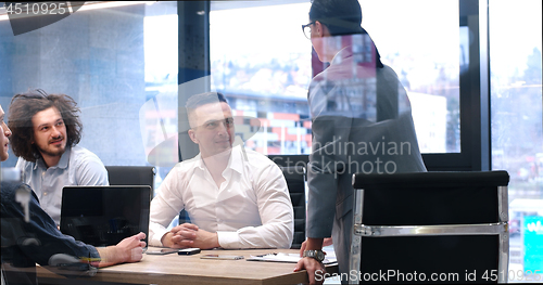 Image of Startup Business Team At A Meeting at modern office building