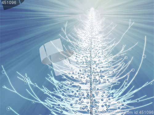 Image of Sparkly christmas tree illustration