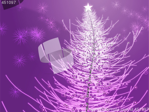 Image of Sparkly christmas tree illustration