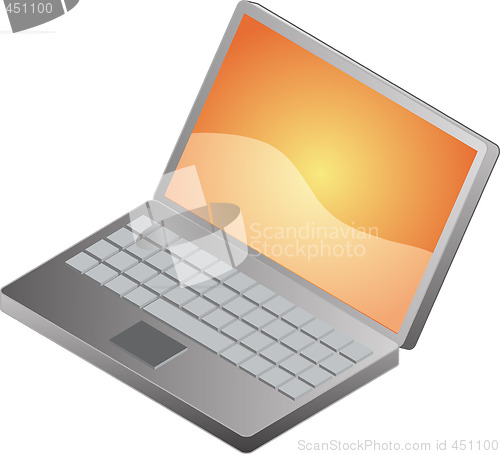 Image of Open isometric notebook illustration