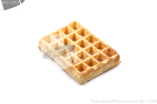 Image of Belgium waffer isolated on white background.