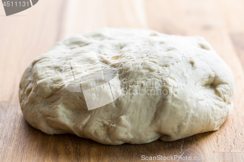 Image of Fresh yeast dough for bread, pizza and baguettes