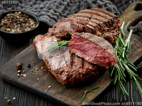 Image of grilled beef fillet steak meat