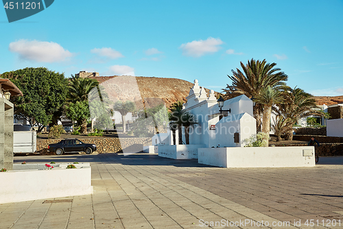 Image of street view of Teguise town in Lanzarote Island, Spain