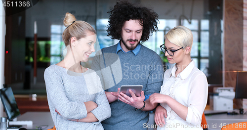 Image of Startup Business Team At A Meeting at modern office building