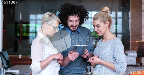 Image of Startup Business Team At A Meeting at modern office building