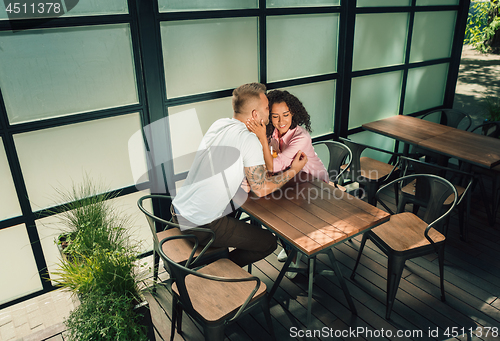 Image of Beautiful young loving couple. Man and woman in love. Girl and boyfriend together.