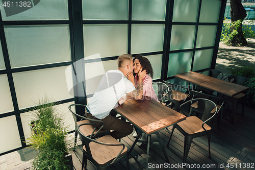 Image of Beautiful young loving couple. Man and woman in love. Girl and boyfriend together.