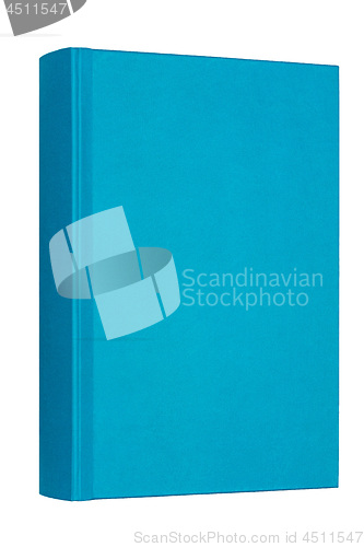 Image of Thick blue book isolated on white background