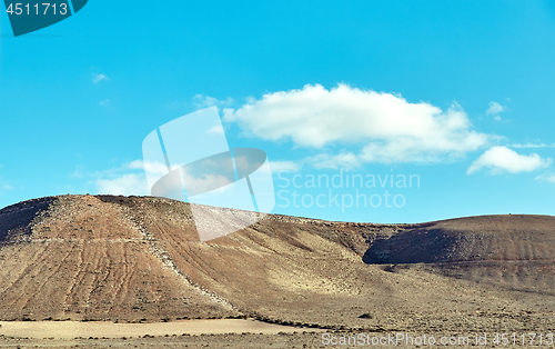 Image of Volcanic hills and blue sky