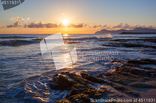 Image of Beautiful sunset beach