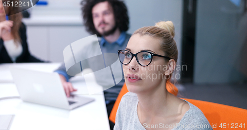 Image of Startup Business Team At A Meeting at modern office building