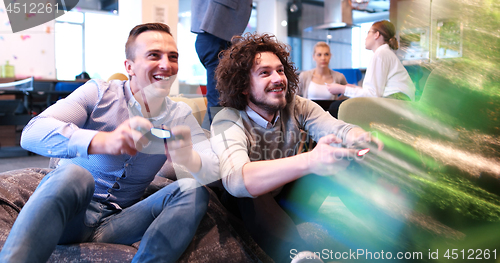 Image of Office Workers Playing computer games