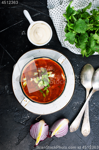 Image of Traditional Ukrainian Russian borscht 