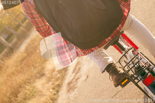 Image of Happy boy ride the bicycle