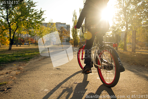 Image of Happy boy ride the bicycle