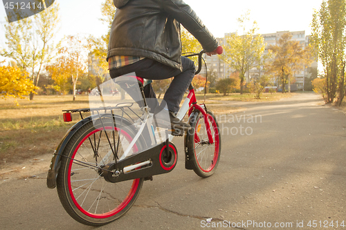 Image of Happy boy ride the bicycle