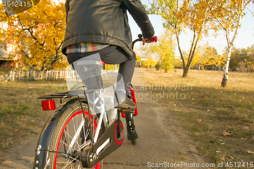 Image of Happy boy ride the bicycle