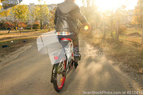 Image of Happy boy ride the bicycle