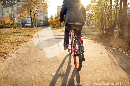 Image of Happy boy ride the bicycle