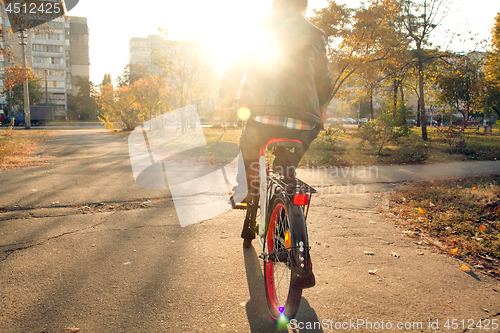 Image of Happy boy ride the bicycle