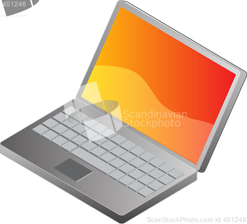 Image of Open isometric notebook illustration