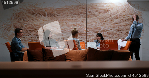 Image of Startup Business Team At A Meeting at modern office building