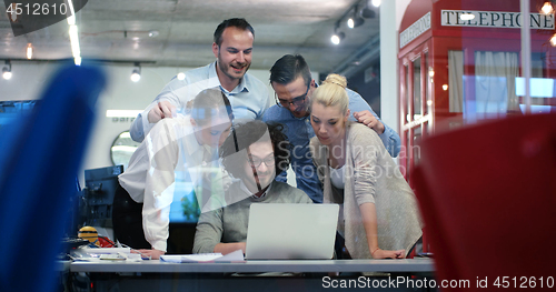 Image of Startup Business Team At A Meeting at modern office building