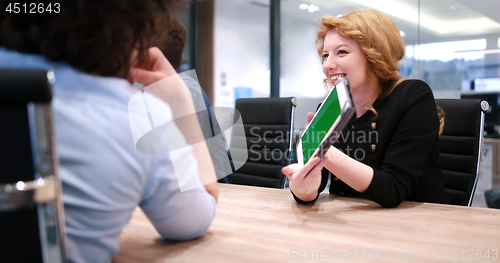 Image of Startup Business Team At A Meeting at modern office building