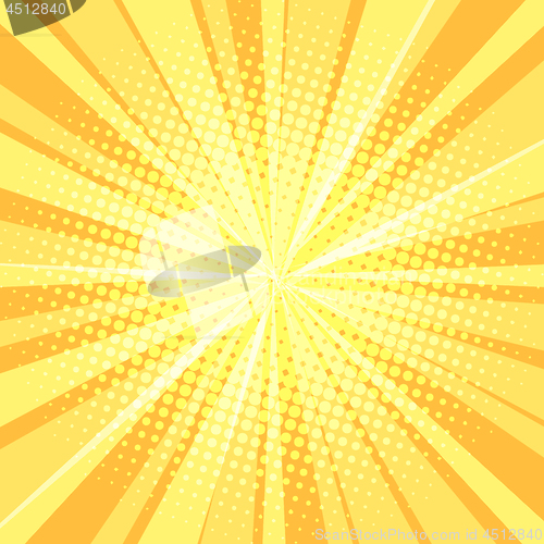 Image of yellow pop art background rays