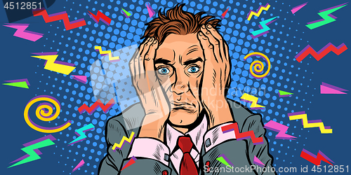 Image of Crazy man with a headache
