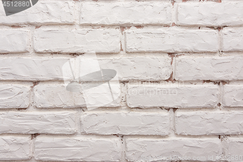 Image of Texture - white bricks on the wall