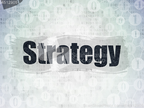 Image of Business concept: Strategy on Digital Data Paper background