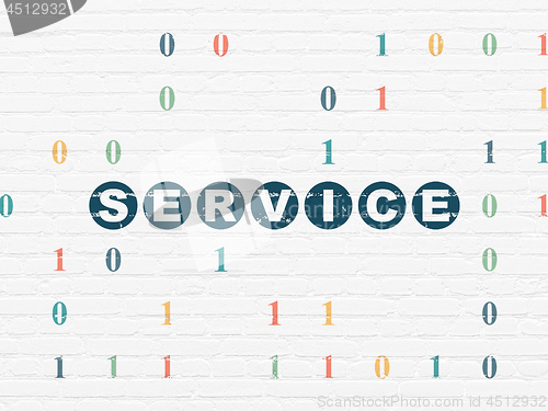 Image of Finance concept: Service on wall background
