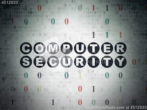 Image of Safety concept: Computer Security on Digital Data Paper background