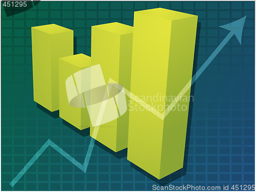 Image of Financial barchart illustration