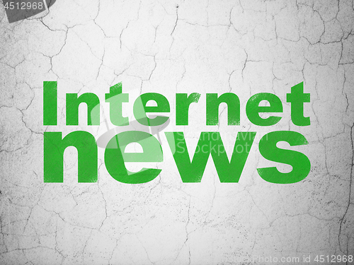 Image of News concept: Internet News on wall background