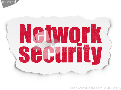 Image of Privacy concept: Network Security on Torn Paper background
