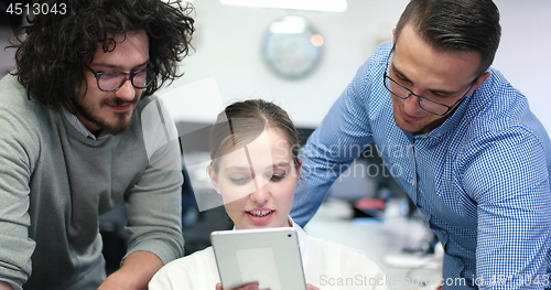 Image of Startup Business Team At A Meeting at modern office building