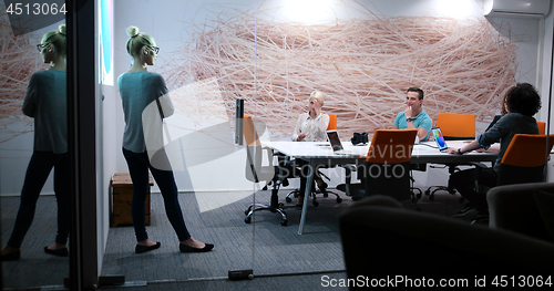 Image of Startup Business Team At A Meeting at modern office building