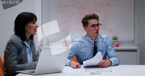 Image of Startup Business Team At A Meeting at modern office building