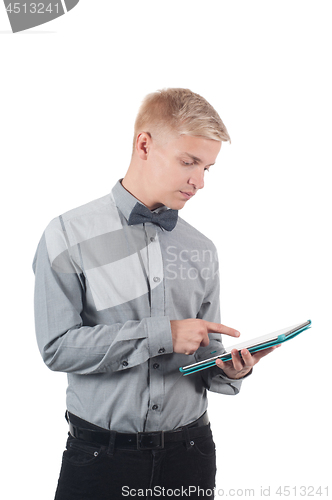 Image of Man with tablet on his hands