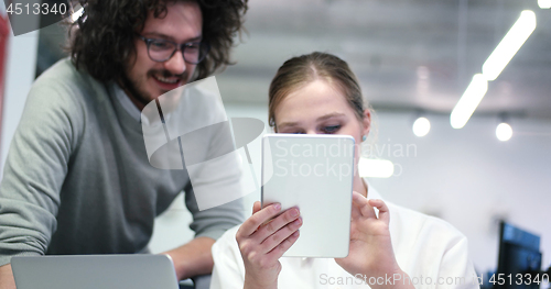 Image of Startup Business Team At A Meeting at modern office building