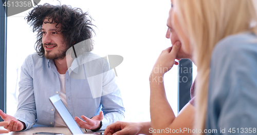 Image of Startup Business Team At A Meeting at modern office building