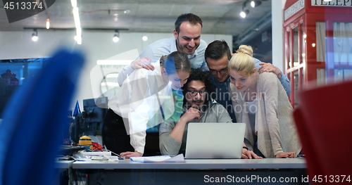 Image of Startup Business Team At A Meeting at modern office building