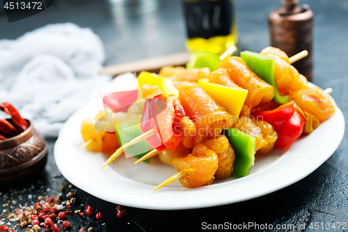 Image of raw meat for kebab