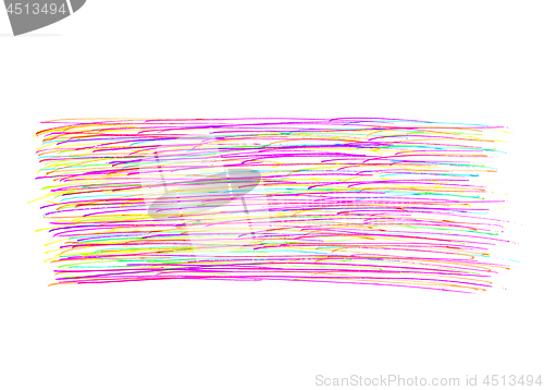 Image of Abstract colorful lines pattern background on white 